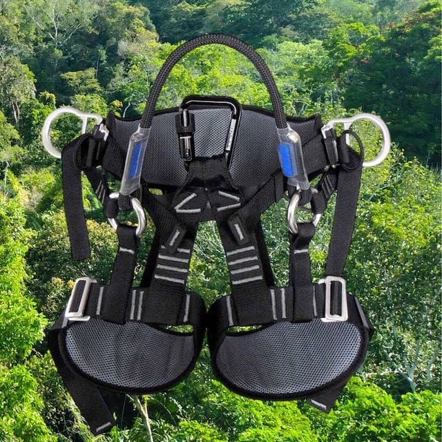 Arnés de asiento ligero para poda y arborismo Hauk con fondo de bosque tropical amazónico